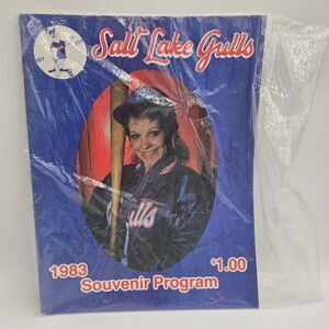 1983 Salt Lake Gulls Souvenir Program Vintage Baseball Minor League Coors Light